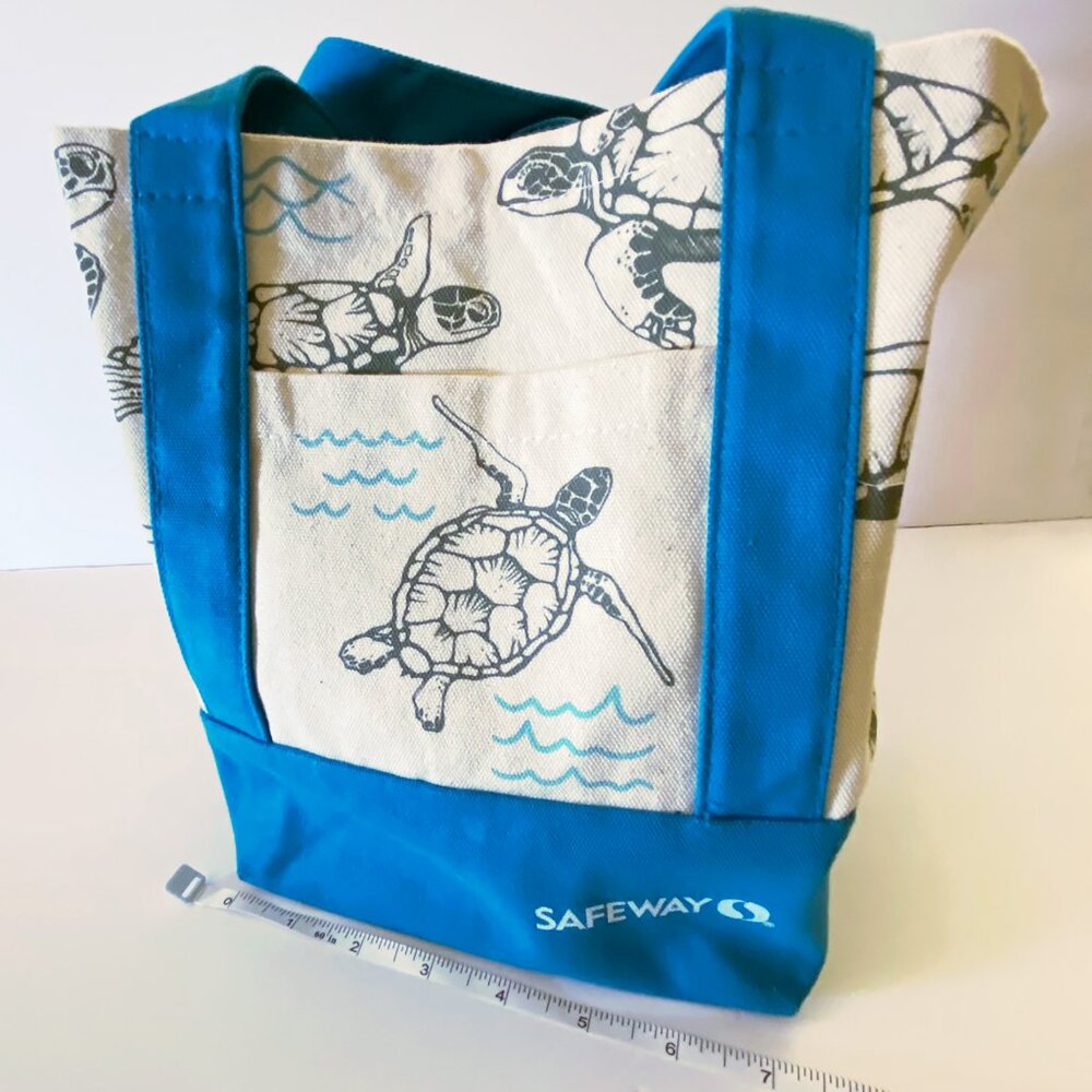 Safeway Hawaii Mini Canvas Tote Lunch Bag Sea Turtle "Honu" 🐢 Rare! NWT - Picture 2 of 4